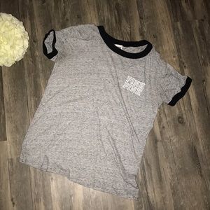 gray tee from PINK